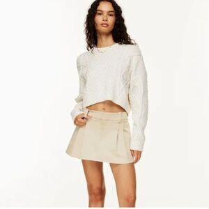 Sunday Best Women Size 10 Khaki Rider Pleated Mini Micro Skirt Y2K School Preppy